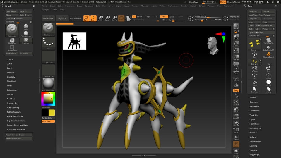 God Of Pokemon - Arceus - Zbrush2022