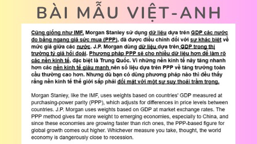 Bài mẫu dịch Việt Anh - Sample translation