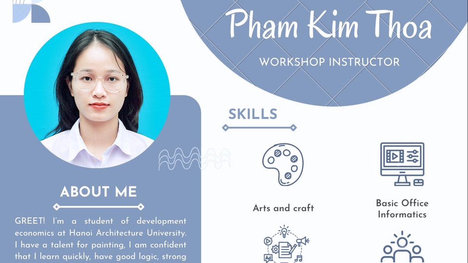 Em đang đi học từng làm kế toán cho một quán quy mô nhỏ quản lý nhân viên, em mong được thử sức ạ