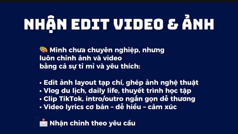 Dịch vụ Video editor - Thuê freelancer Video editor - Edit Ảnh & Video
