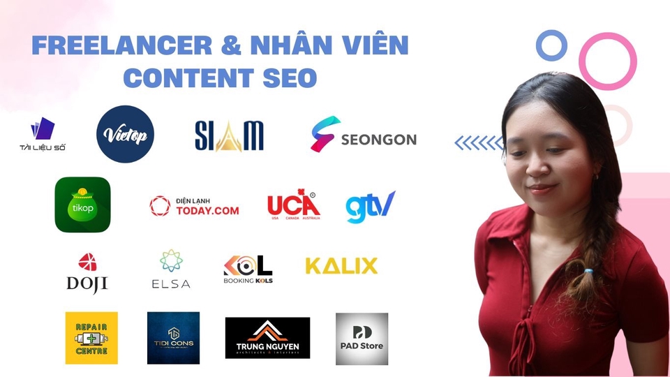 Viết Content SEO kinh nghiệm hơn 10 doanh nghiệp. 