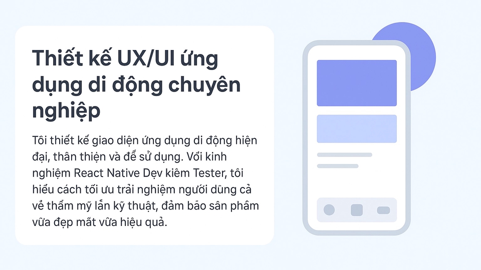 Các dịch vụ Thiết kế đồ họa khác - Thuê freelancer Thiết kế đồ họa - Thiết kế UX/UI ứng dụng di động chuyên nghiệp