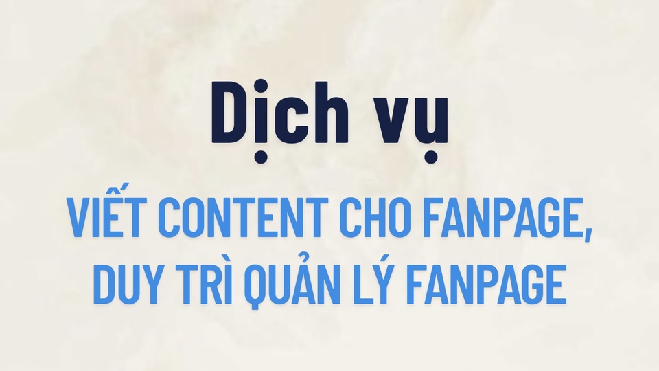 Dịch vụ Tạo trang bán hàng - Thuê freelancer Tạo trang bán hàng - Duy trì quản lý fanpage