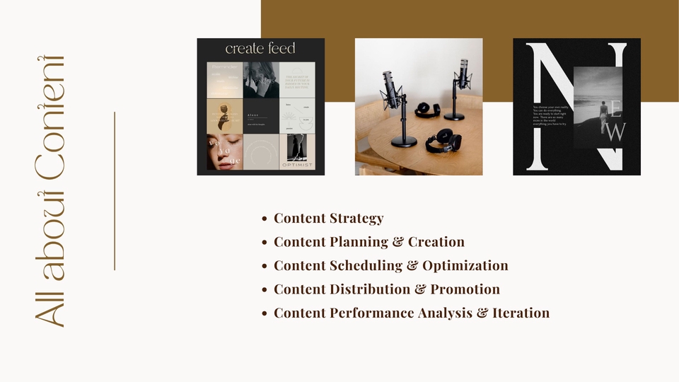 The complete life cycle of content creation.