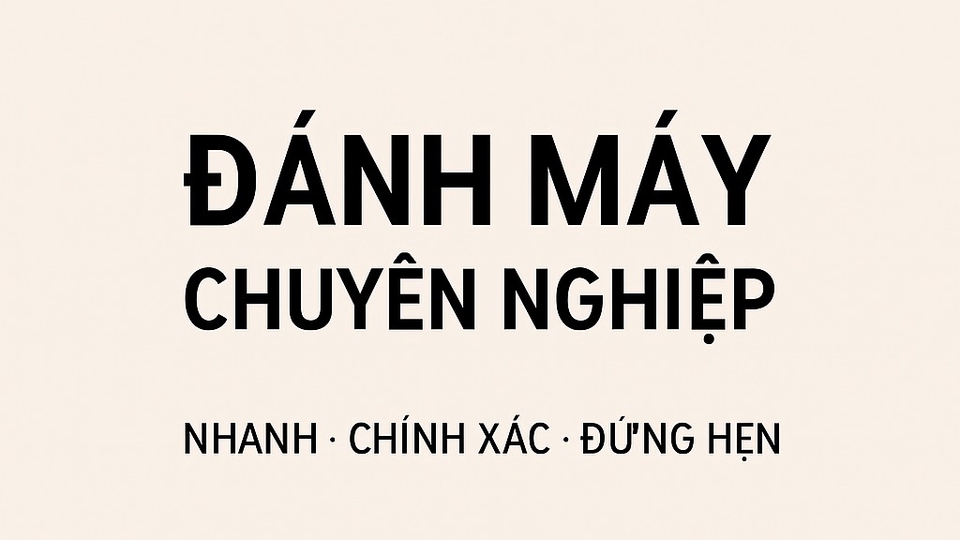 Ảnh bìa dịch vụ đánh máy - nhập liệu của Mai, cam kết gõ nhanh, chính xác, đúng hẹn.