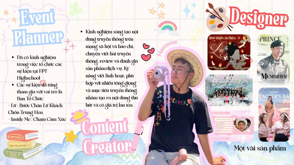 Dịch vụ Tổ chức sự kiện - Thuê freelancer Tổ chức sự kiện - Content Creator, Event Planner, Designer