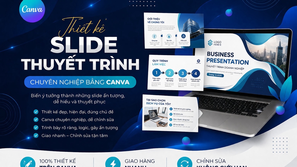 NHẬN LÀM SLIDE THUYẾT TRÌNH BẰNG CANVA. CHỈNH SỬA KHÔNG GIỚI HẠN