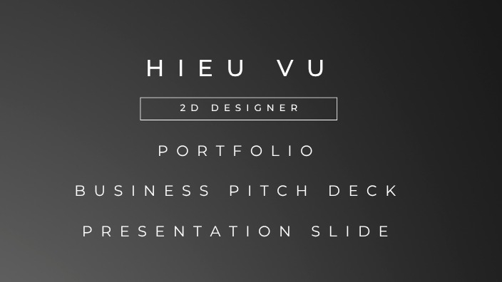 Việc làm thiết kế portfolio freelance - Presentation Slide/  Business Pitch Deck/ Portfolio Design 