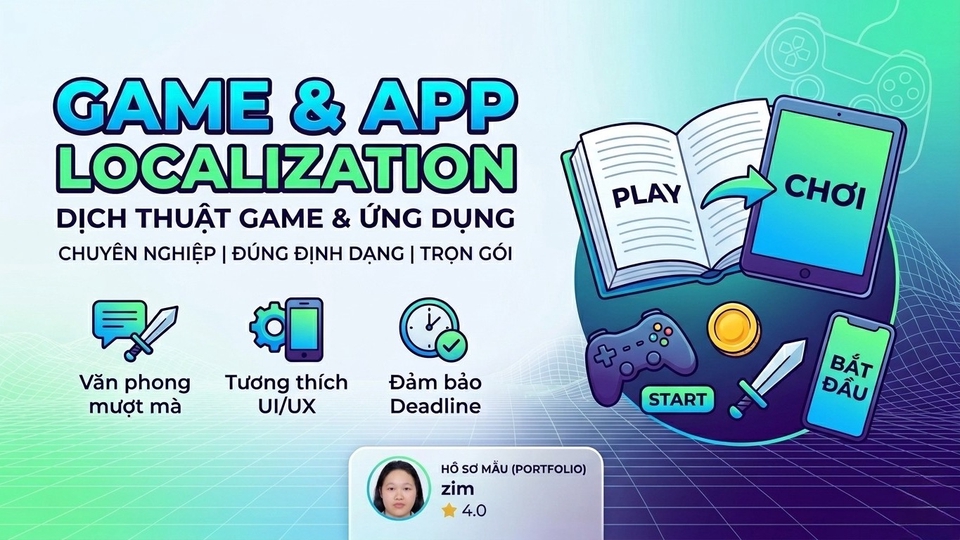 dịch game/ app chuẩn ngữ cảnh