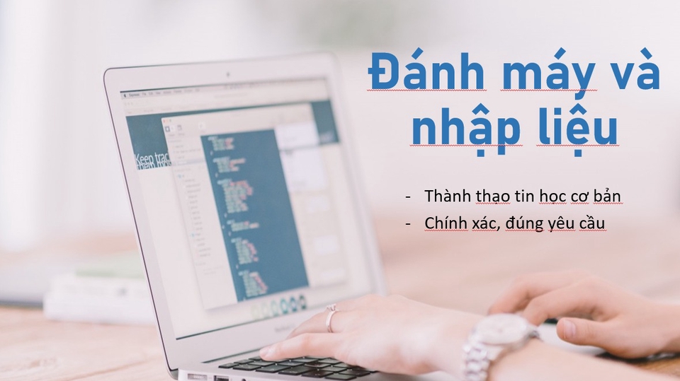 Gõ văn bản
Nhập liệu
Đánh máy