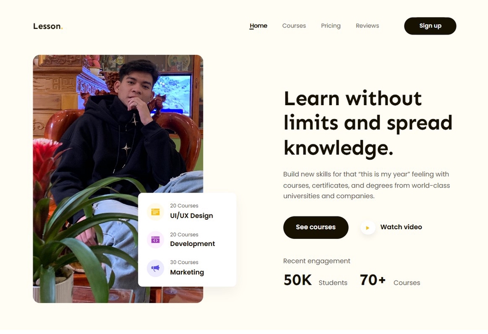 Website Front-end khóa học