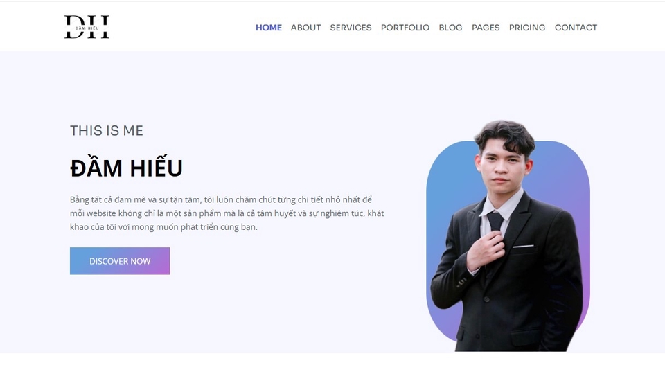 Một trong những website cá nhân do chính tôi tạo ra.