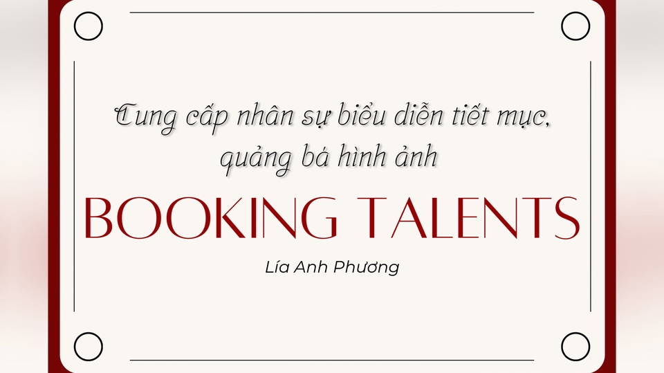 Dịch vụ Tổ chức sự kiện - Thuê freelancer Tổ chức sự kiện - Booking talents/dancers/performance