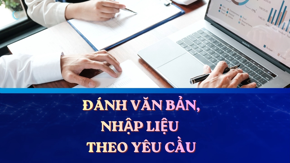Nhận đánh văn bản, nhập liệu theo yêu cầu với sự chính xác 100%