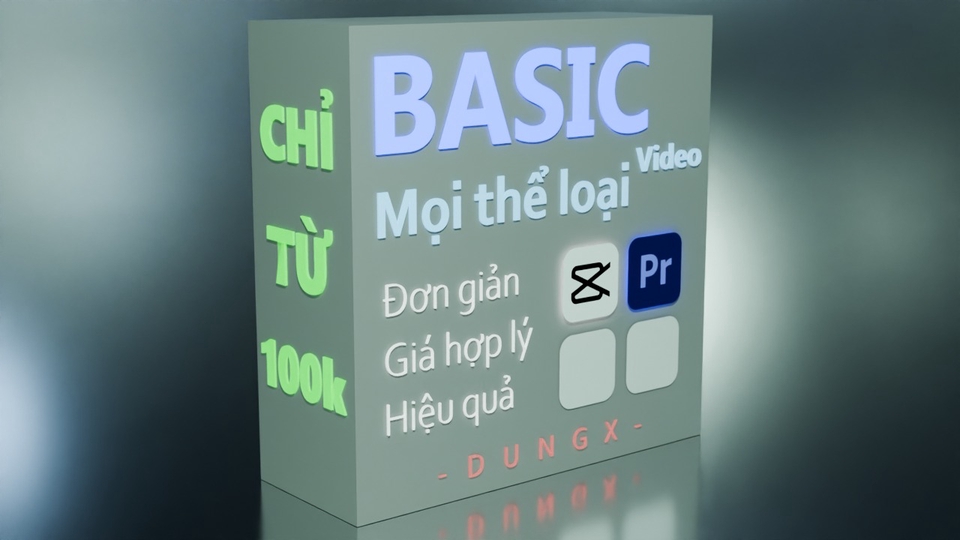 Dịch vụ Video editor - Thuê freelancer Video editor - 〔𝗕𝗮𝘀𝗶𝗰〕 Mọi thể loại video - Gói Edit cơ bản