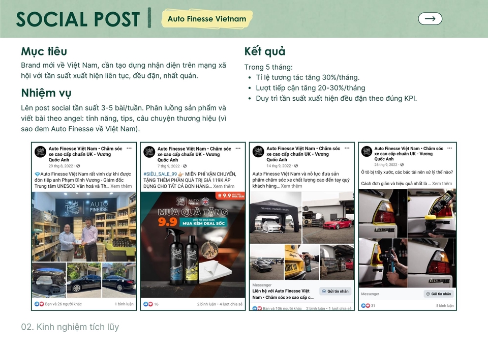 Content marketing - Thúc đẩy hoạt động Social Content (Facebook, Instagram) theo tháng - 3