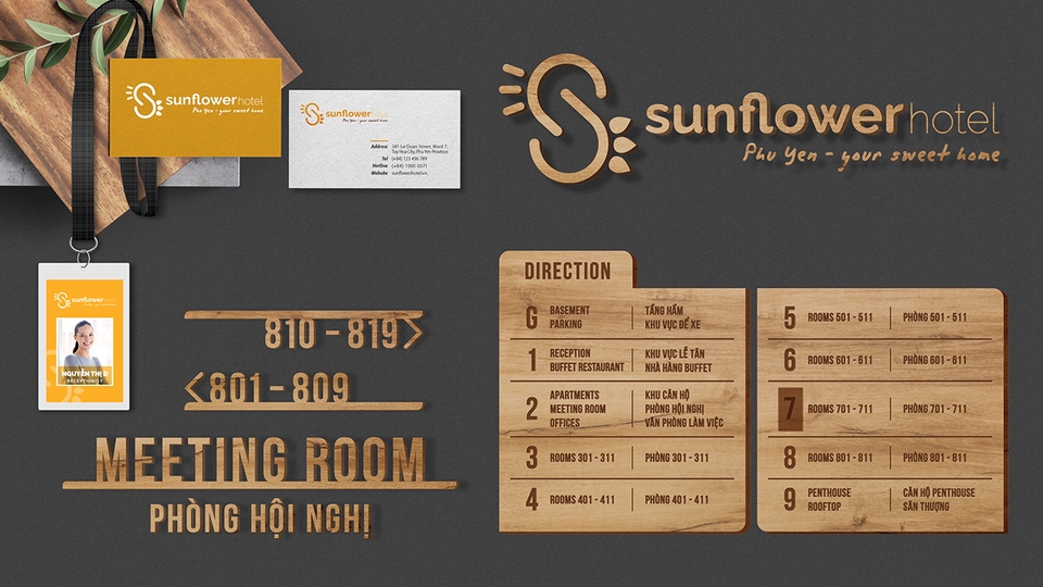 - Logo
- Namecard
- Bảng tên
- Bảng chỉ dẫn phòng
- Bảng hiệu
...