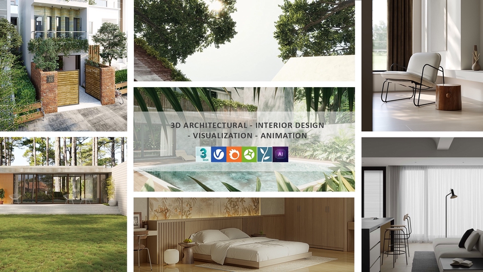 Dịch vụ Vẽ phối cảnh - Thuê freelancer Vẽ phối cảnh - 3D architectural and interior design, visualization & animation