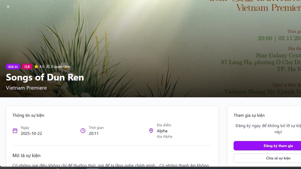 Tôi cần người lập trình một web bán vé workshop