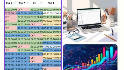 Thiết kế file Excel tự động
Quản lý chấm công & báo cáo thông minh