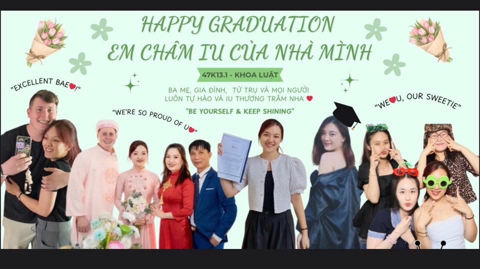 Đây là một banner tốt nghiệp khác mình làm theo yêu cầu