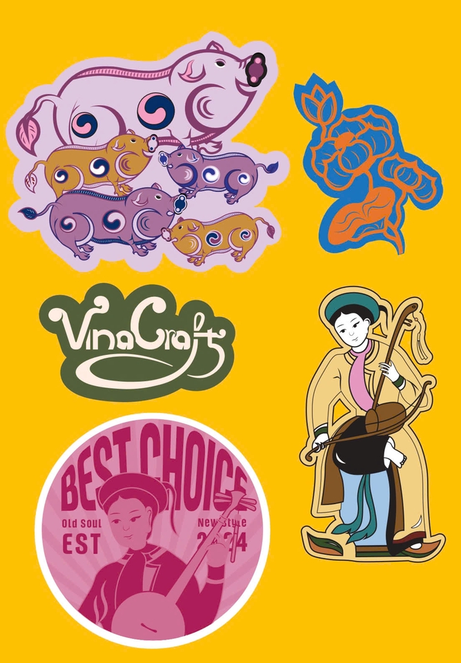 sản phẩm sticker do mình thực hiện