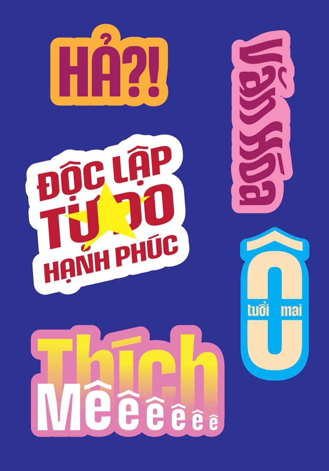 sản phẩm sticker do mình thực hiện